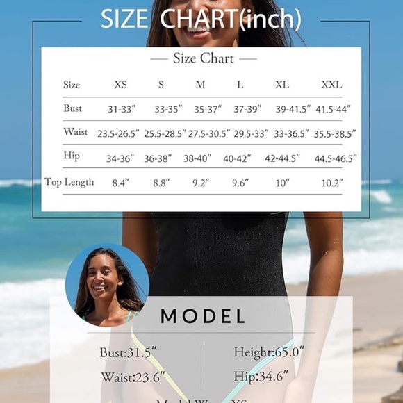 Women's One Piece Swimsuits Neon Color Block Swimwear V Neck Bathing Suit (NEW) - Picture 3 of 8